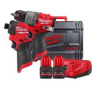 밀워키 M12 FPP2A2-252X 충전 GEN3 콤보(임팩+햄머) 12V 배터리(2.5) 2개 세트