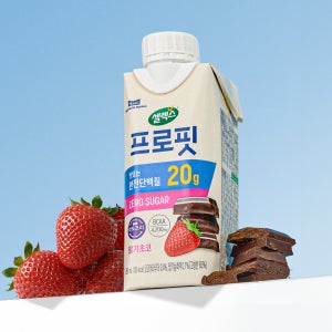[이너뷰티 집중] 프로핏 완전단백질 드링크 250ml 딸기초코맛 1박스 (18입) + 밀세라 콜라겐 드링크 10000 12입