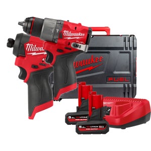 밀워키 M12 FPP2A2-502X 충전 GEN3 콤보(임팩+햄머) 12V 배터리(5.0) 2개 세트