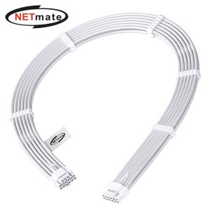강원전자 넷메이트 PCI-E 5.0 12VHPWR 슬리빙 케이블 0.6m (올화이트) [EZDIY-FAB] NM-DPR1925