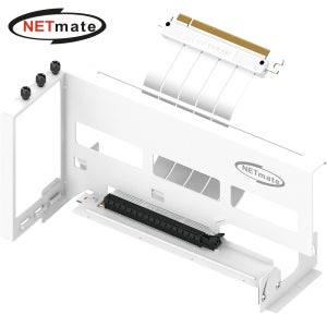 강원전자 넷메이트 PCI-E 4.0 라이저 케이블 지지대 키트 (화이트/각도조절) [EZDIY-FAB] NM-HPI33317