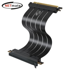 강원전자 넷메이트 PCI-E 4.0 라이저 케이블 200mm (블랙/일자형) [EZDIY-FAB] NM-DPC1722