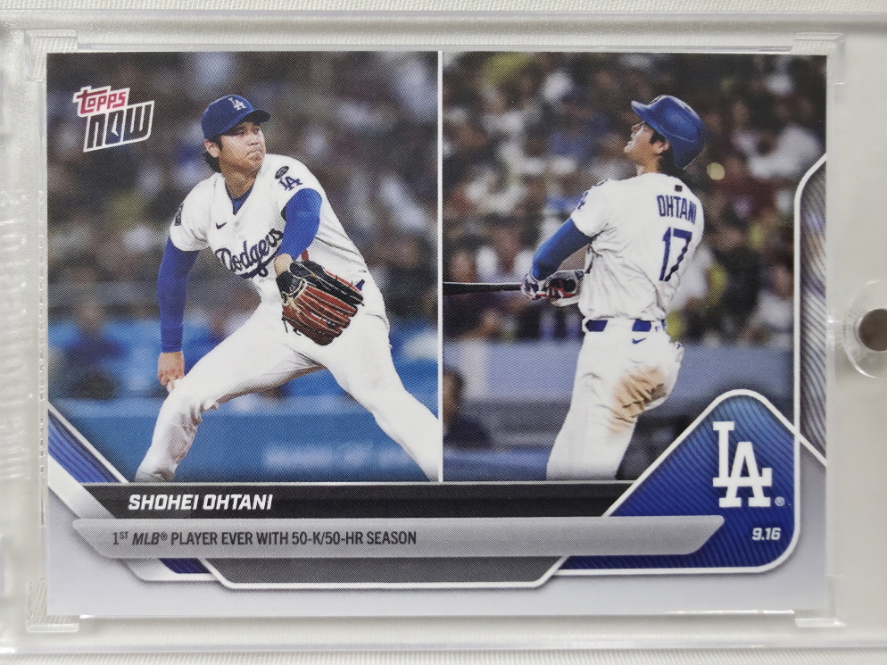 2025 TOPPS NOW 탑스 나우 721 오타니 쇼헤이 메이저리그 최초 50홈런 50탈삼진 LA 다저스 MLB 야구 카드
