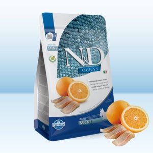 N배송 l 파미나 N&D 오션 독 프라임 청어&오렌지 미니 바이트 2.5kg