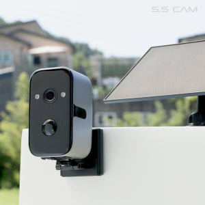 S.S CAM CCTV 무선 지능형 좌우회전 파노라마 실외 현관문 가정용 감시 카메라