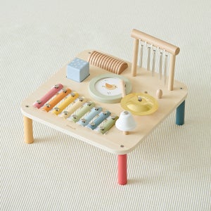 폴라비 원목 뮤직테이블 유아악기 장난감 리듬악기 세트 음악교구