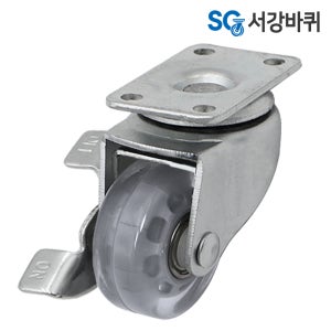 우레탄 무소음바퀴 39mm(1.5인치) 소형 미니 카트 대차 바퀴 캐스터 회전브레이크