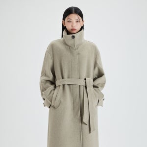 하이넥 벨티드 롱코트_MIWJHFV02B