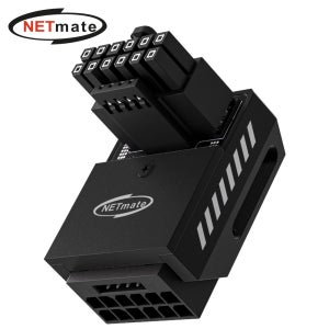 강원전자 넷메이트 600W 12V-2x6 변환 어댑터 (알루미늄 블랙/STD 90도) [EZDIY-FAB] NM-DPI18931