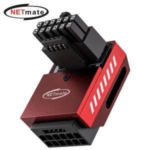 강원전자 넷메이트 600W 12V-2x6 변환 어댑터 (알루미늄 레드/STD 90도) [EZDIY-FAB] NM-DPI18939