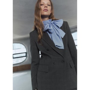 MANGO WOMAN 블레이저 TERIYAKI Gray 17047803