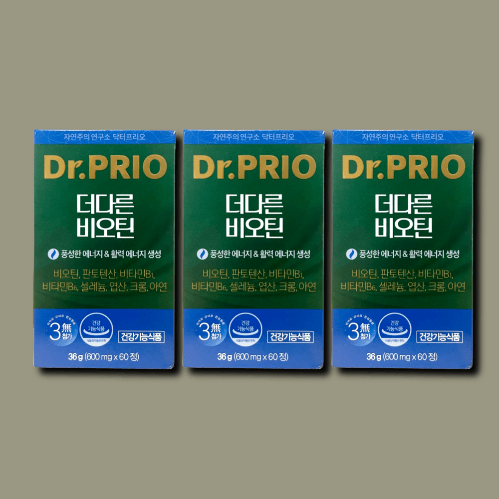 닥터프리오 <b>더다른 비오틴</b> 60정 3박스
