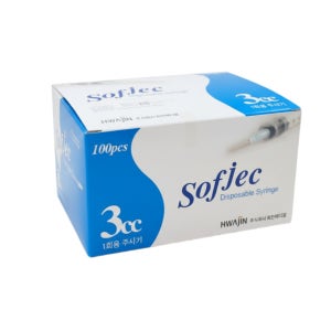 화진 일회용 주사기 3CC 24G 19mm 100개입
