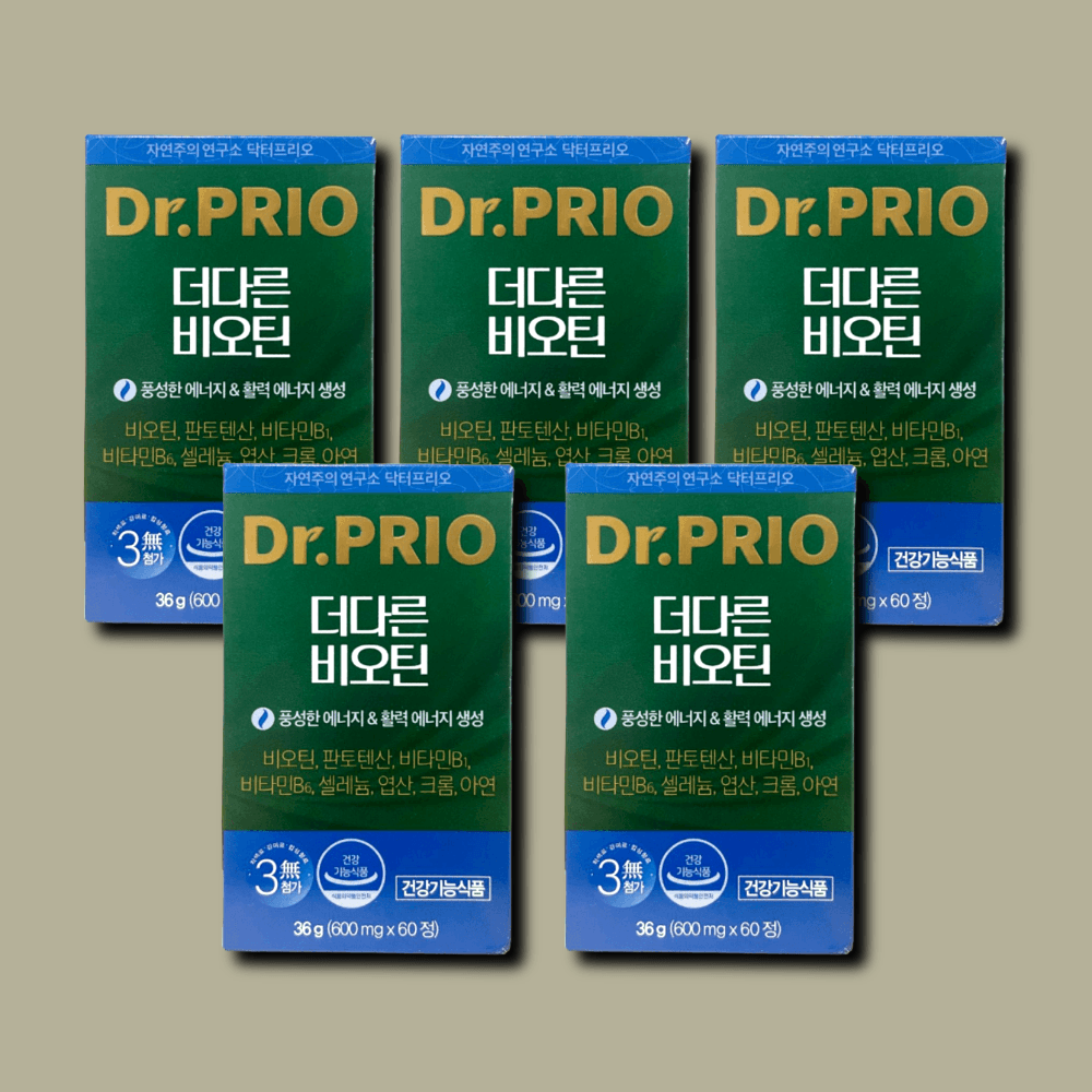 닥터프리오 <b>더다른 비오틴</b> 60정 5박스