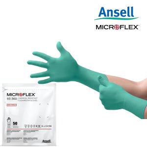 클린룸 일회용 안전장갑 Ansell MicroFlex 93-360 (1폴리팩 50장) KCs