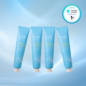 [화해 어워드 피부과 재생선크림] 뉴베리프 백합 리커버리 선크림 SPF 50+ 75ml, 4개