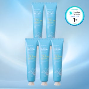 [화해 어워드 피부과 재생선크림] 뉴베리프 백합 리커버리 선크림 SPF 50+ 75ml, 5개