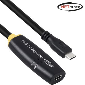 강원전자 넷메이트 USB2.0 C타입 연장 리피터 5m CBL-203CMCF-5P