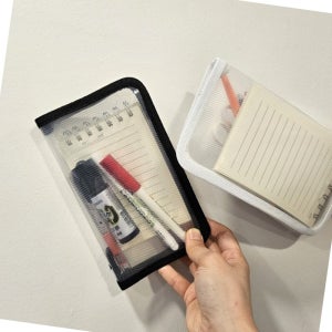 a6 다용도 투명 지퍼 가방 화일 필통형 멀티 정리의 휴대용 파우치 신 소지품 반투명