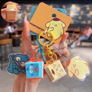 키캡 키링 키보드 시나모롤 마이멜로디 헬로키티 폼폼푸린 쿠로미 포차코 한교동 키링