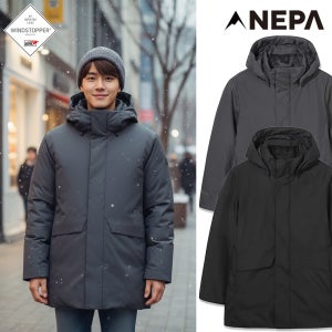 네파헤비다운 벤투스 미들 반코트 남성 구스 고어텍스 방풍 거위털