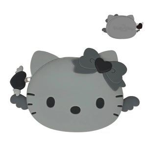 산리오 헬로키티 블랙 엔젤 모노톤 시리즈 실리콘 파우치 천사 그레이
