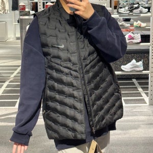 나이키 써마핏 ADV 리펠 남성 다운 러닝 베스트 경량 조끼 블랙 FB7543-010