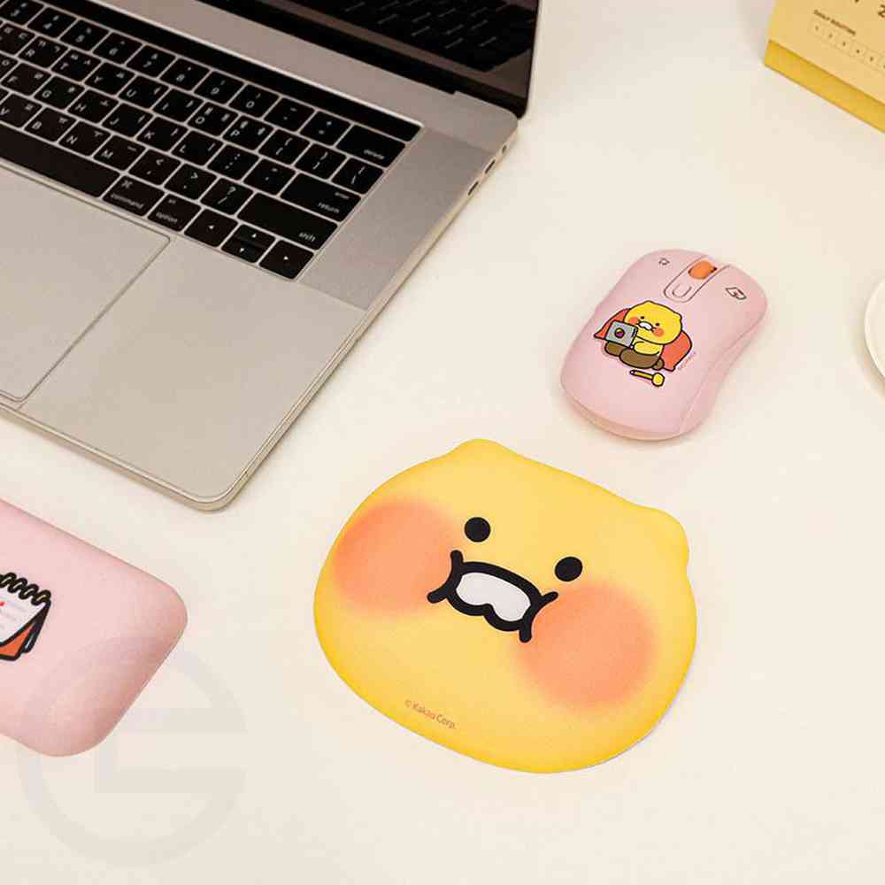 덕우 카카오 메모리폼 마우스패드 볼빵빵춘식이 블랙 손목보호패드 마우스받침대