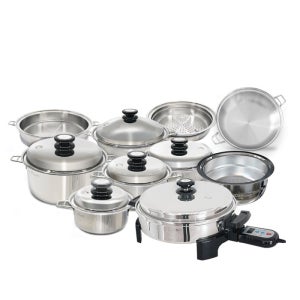 마마르떼 마스터세트+오일스킬렛+24팬+24스티머 뚜껑까지 316Ti 티타늄 인덕션사용가능