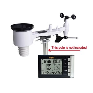 무선 우량계 기상 풍량계 강우량 온도 측정기 LCD 습도 디스플레이