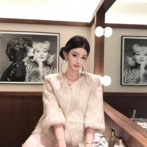 클래식 래빗퍼 폭스퍼 모피 코트