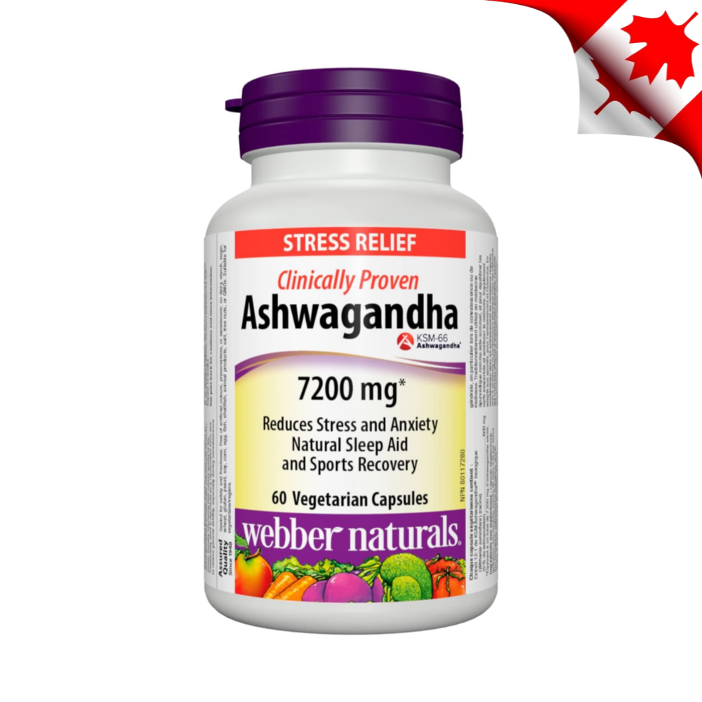 웨버네추럴스 아슈와간다 7,200mg <b>스트레스 릴리프</b> 60캡슐 캐나다산