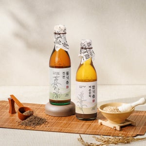 청정식품 저온압착 참기름 진한 들기름 350ml 2구 선물세트 명절 추석 설 선물 답례품