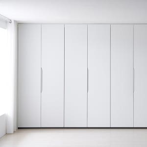 솔리에 클라우드 솔리드화이트 무몰딩 붙박이장 E0등급 원도어 210cm(7자)