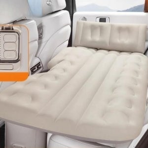 가성비 원터치 에어매트 자동 펌프 차량용 자동차 뒷좌석 여행용 침대 캠핑 차박 엘림온 아이보리 신형플록원단 표준