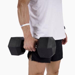 육각 고무덤벨 홈짐 아령 17.5kg