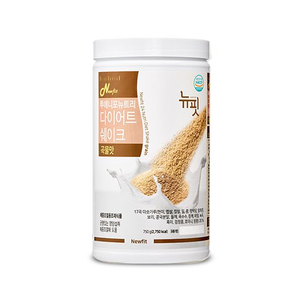 뉴핏 투에니포 뉴트리 <b>다이어트</b> 쉐이크 곡물맛 750g 1개