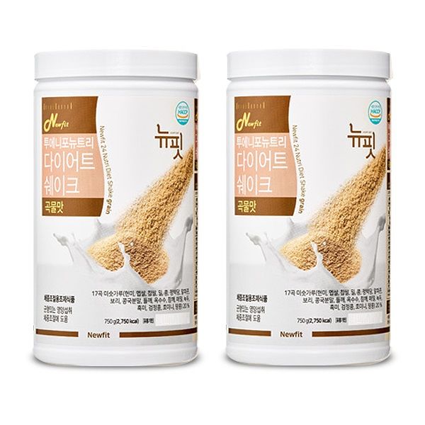 뉴핏 1+1 투에니포 뉴트리 <b>다이어트</b> 쉐이크 곡물맛 750g