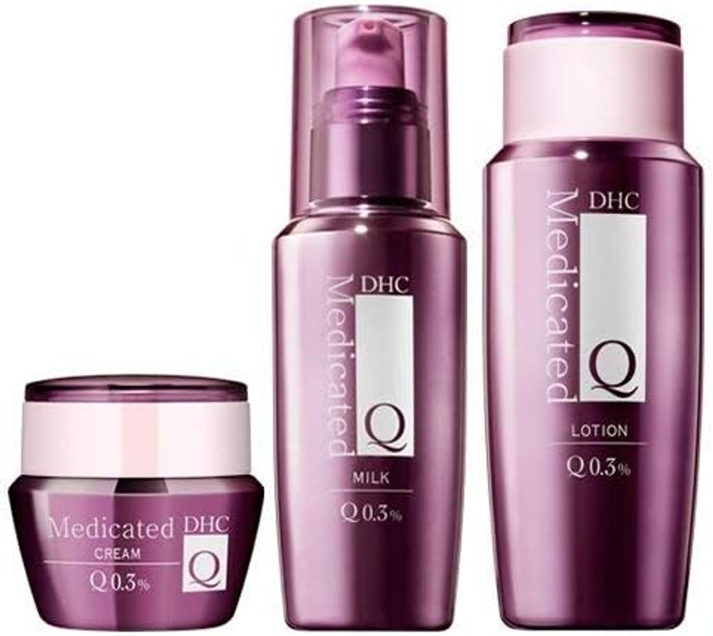 <b>DHC</b> Q10 탄력 3종세트 (로션+밀크+크림) / 주름개선+리프팅+보습 케어