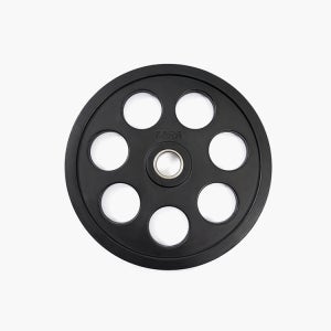 7홀 중량고무 바벨 원판 10kg