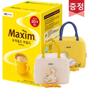 [커피선물세트] 맥심 모카골드 커피믹스 180T+보냉백