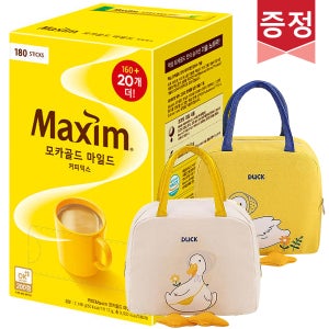 [커피선물세트] 맥심 모카골드 커피믹스 180T+보냉백