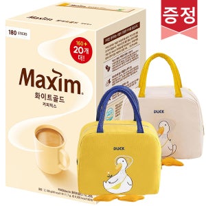 [커피선물세트] 맥심 화이트골드 커피믹스 180T+보냉백