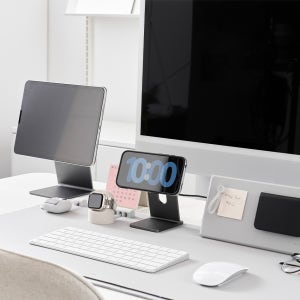 [블프 단독]엘라고 프리미엄 마그네틱 가죽 데스크매트 (라이트그레이)