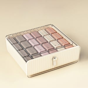 구디푸디 카니카니 서랍식 속옷정리함 양말 보관함 수납함 24칸, 단일색상, 1개