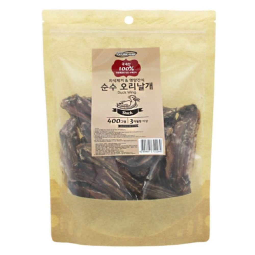 펫더맨 순수 오리날개 400g