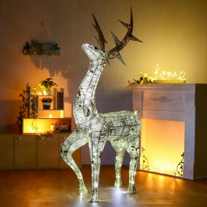 LED 대형 루돌프 사슴 장식 골드140