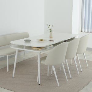 라움에스알 에브리데이 스퀘어 6인용 수납형 테이블 1800 식탁세트 의자3 벤치1500