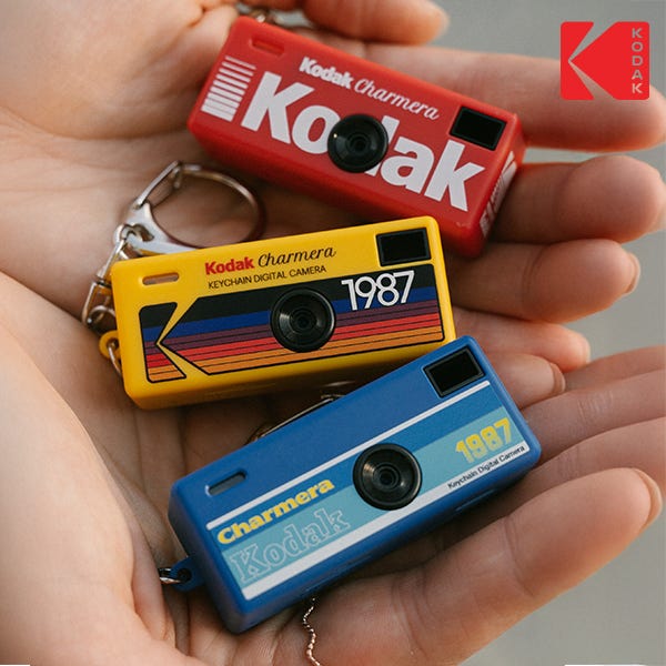 코닥 차메라 1987 키체인 키링 디지털 카메라 챠메라 랜덤발송 SD카드 미포함