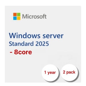 Windows Server 2025 Standard - 8 Core License Pack 1 Year [2개 이상/기업용/신규/1년/CSP]